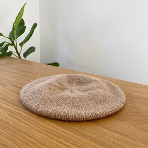 New, LAUREN MANOOGIAN tan alpaca Beret